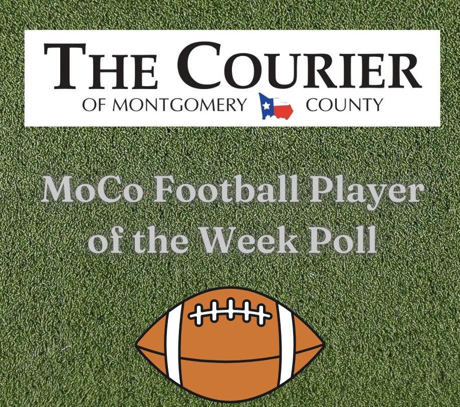 ConroeSports's tweet photo. Who should be The Courier’s football Player of the Week? https://t.co/uERlznXJ1C https://t.co/dTVLlU8g07