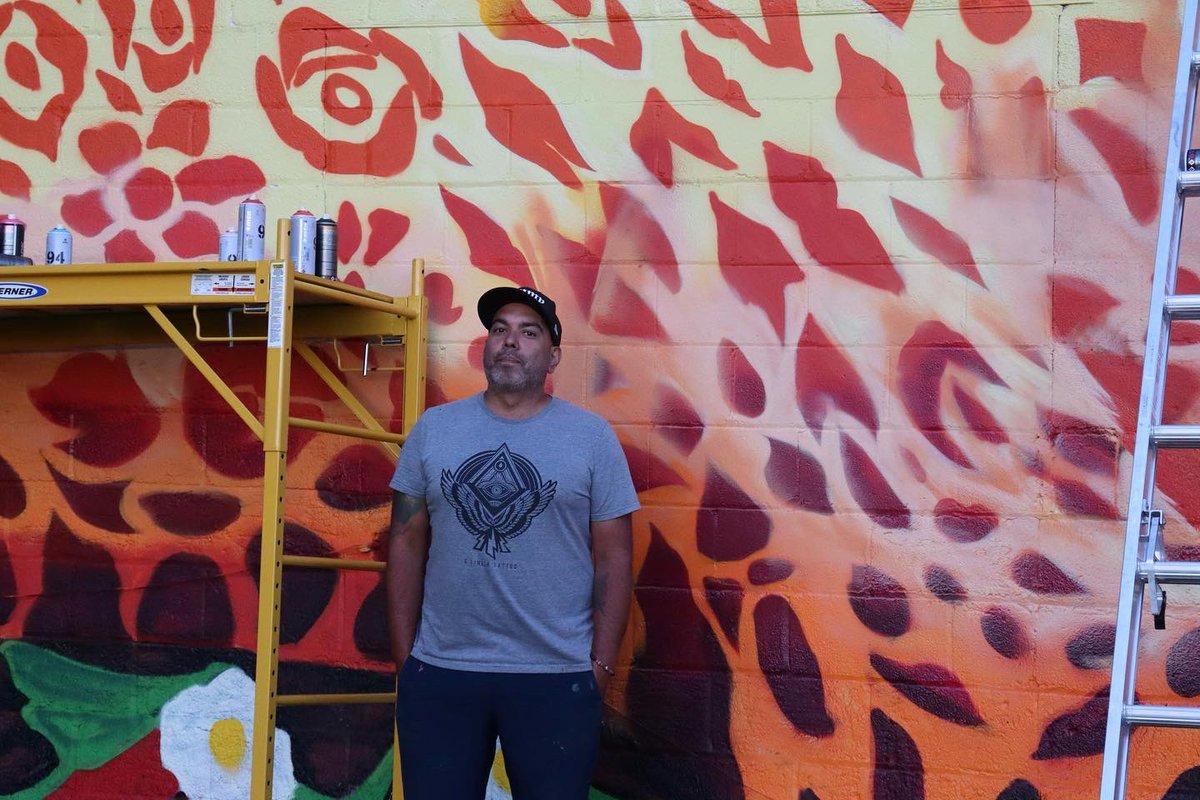 Mural by <a href="/CzrPrz1/">Czr Prz</a> as part of our Making Mexican History in Michigan project. Been a blast working with the community here to research the history and ongoing presence Mexican cultures. #MakingMXHistory