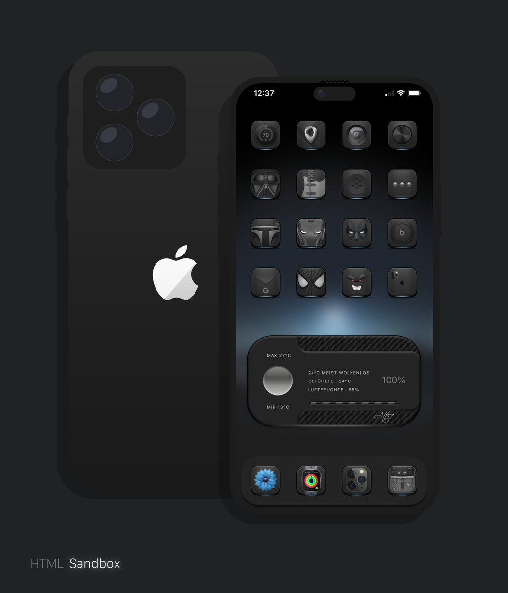 Attairdu57slm's tweet image. Sunday setup with Carbon icons by @Nyk0n_ , icons overlay is my own.

@kleinmone 
@thewaytozion 

#Nojailbreak #iOS16beta8 #HTML_Sandbox #iNNOVATION