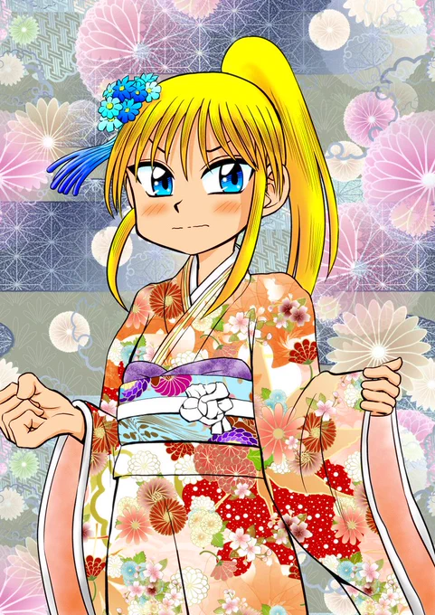 着物カタログ綺羅着物カタログの表紙を飾った・・・飾らされた綺羅ちゃん「モ・・・モリアーティ教授みたいな眼鏡をかけた子に・・・!」 