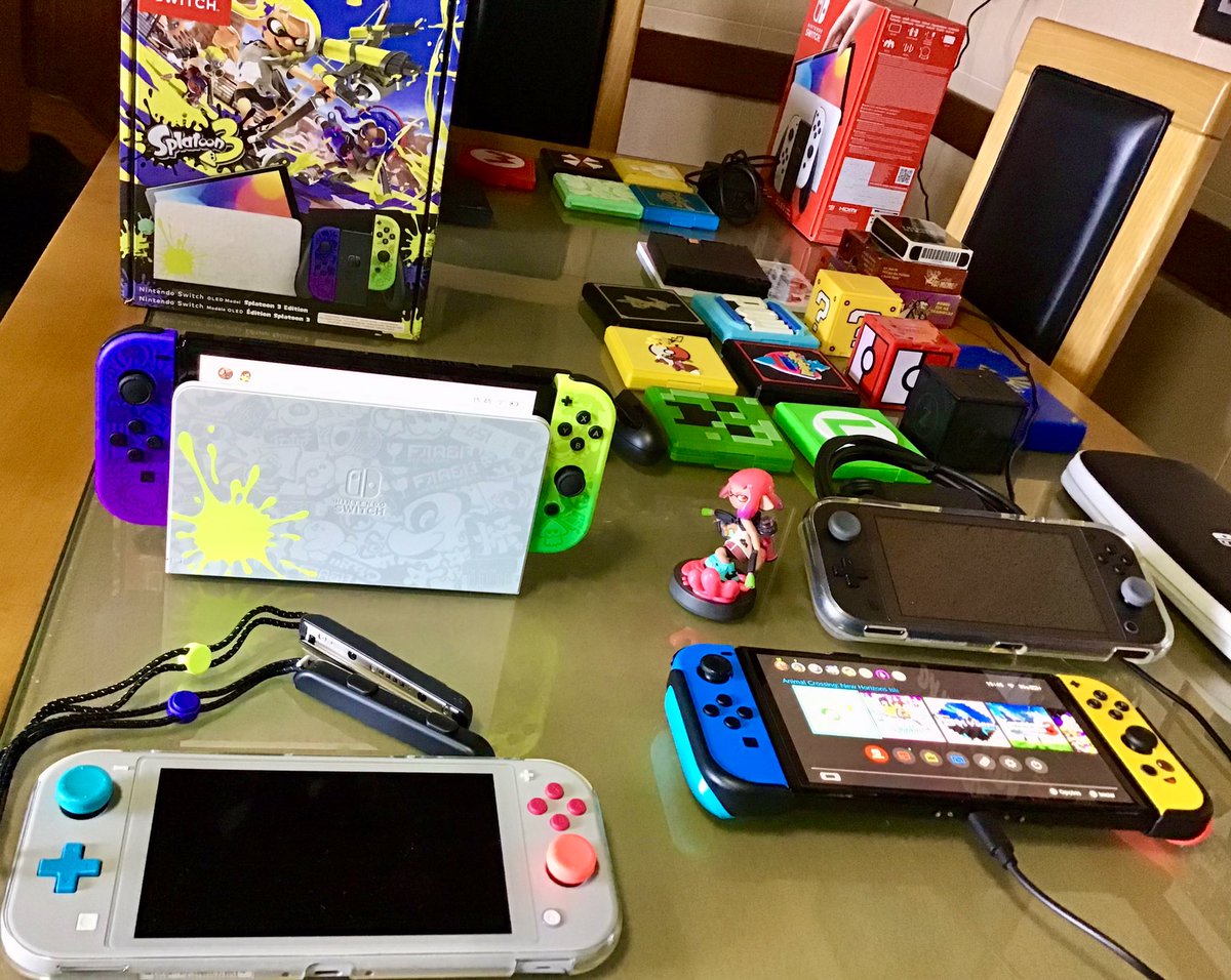 sonicpulsar's tweet photo. #Splatoon3 #NintendoSwitchOLED #SWOLED #Unboxing #Nintendo #SwitchOledSplatoonedition https://t.co/oYcTA6jmmA
