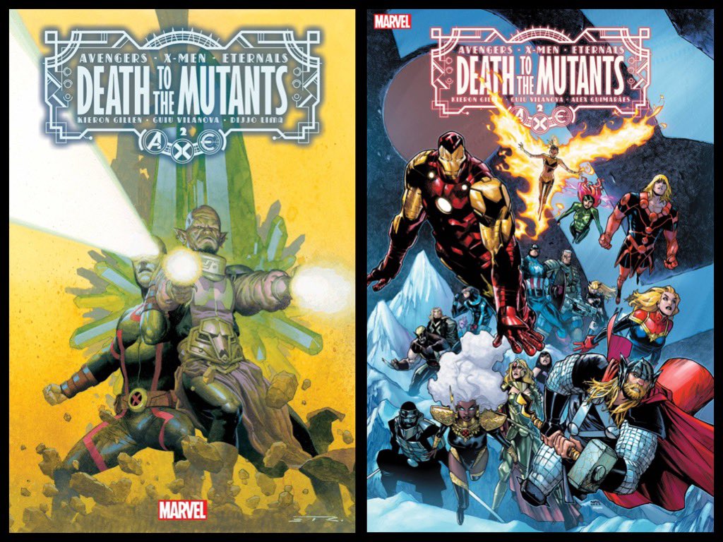 New ✨#MarvelCosmic✨ #comics this week for #NCBD (9/7/22)
✨
A.X.E.Death to the Mutants #2 (of 3)
✨
W-#KieronGillen,A-#GuiuVillanova
✨
A-#EsadRibic
B-#HumbertoRamos
✨
#Avengers #XMen #Eternals #Marvel #MarvelComics