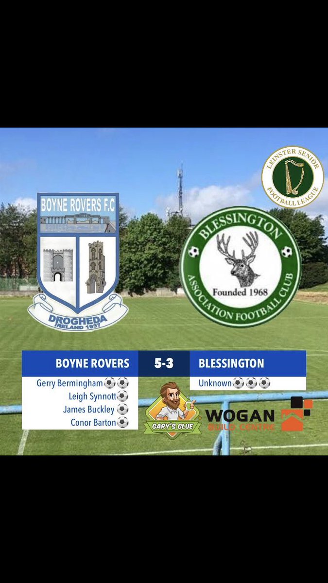 BoyneRovers's tweet photo. 🔵⚪️ RESULT 🔵⚪️

Boyne 5-3 @blessofc ⚽️

Good start to the league with 3 points on the board and a great performance to match. Fair play to Blessington who never gave in and kept at it til the end 👏🏼 See yous in a few weeks for the Junior Cup 🙌🏼 
#BRFC #LSLLIVESCORE @LSLLeague https://t.co/k61mAU8TM1