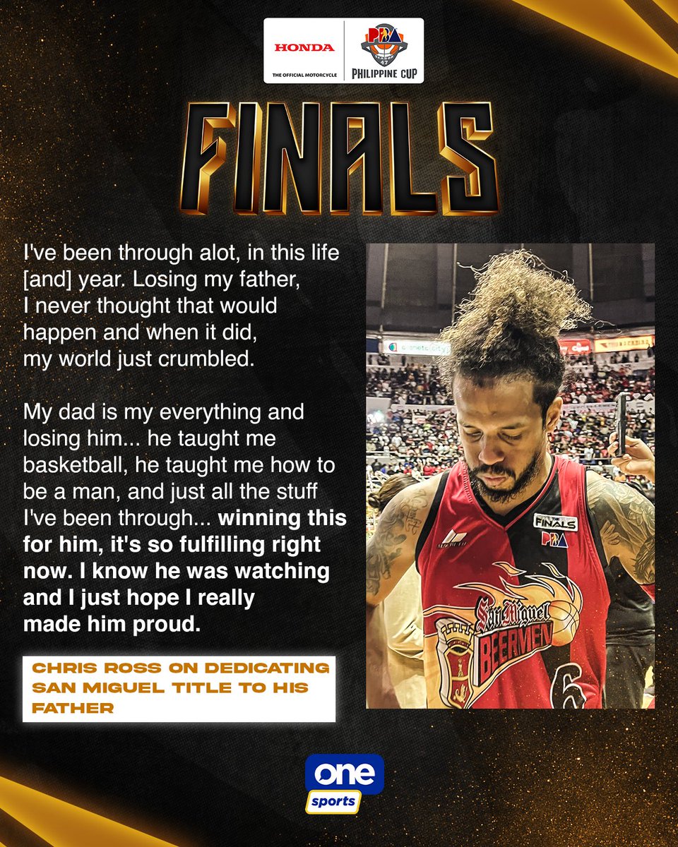 OneSportsPHL's tweet photo. Your pops is proud of you for sure, Chris ❤️

#PBAGameTayoDito #PBAonOneSports https://t.co/F4kiLx5x4S
