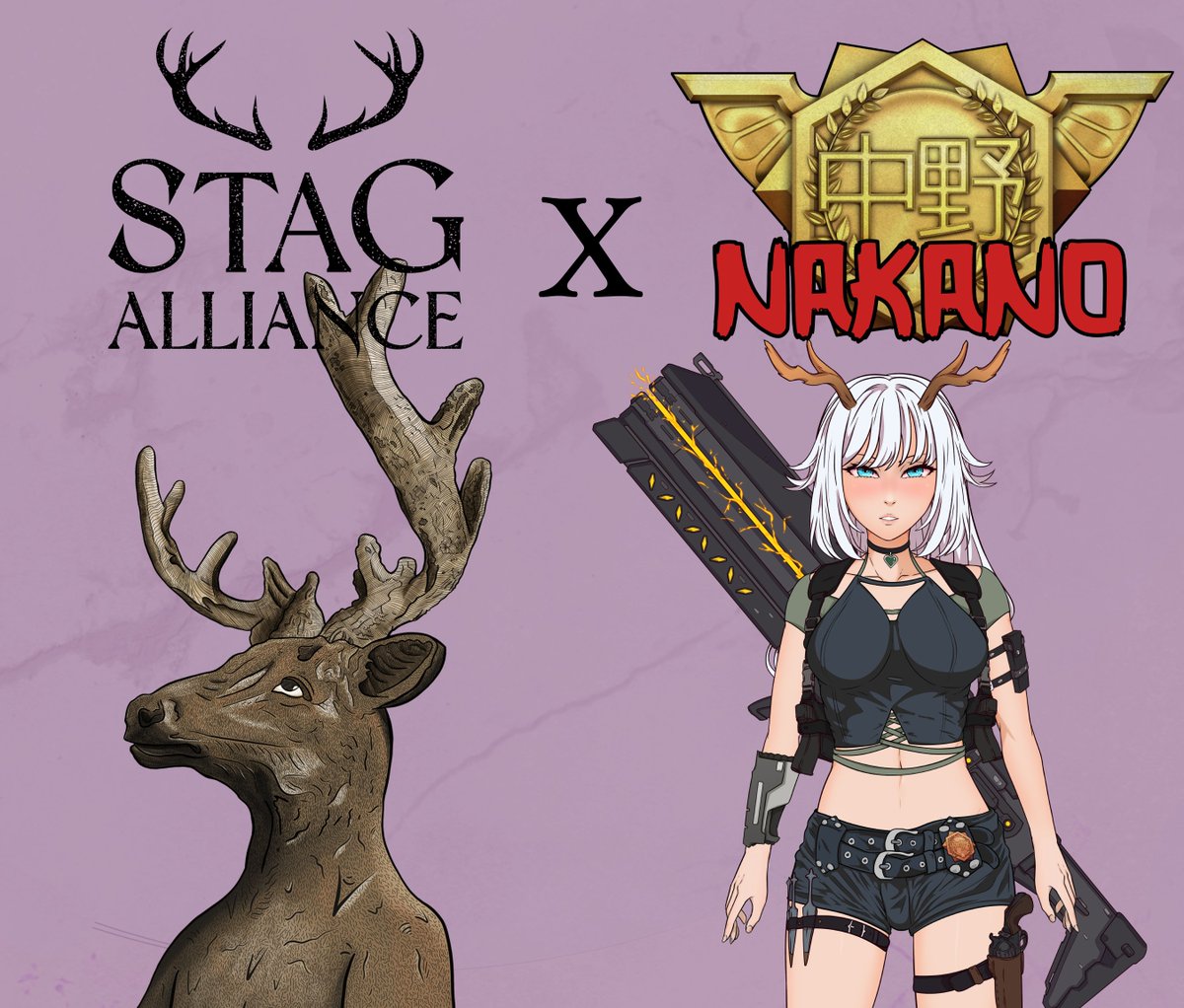 🎖️Nakano X Stag Alliance🦌

Our friends from Stag Alliance just gave us :
- 10x Whitelist Spots
- 1x Green Portal Pass 
to offer up to the community! 

To Join:
✔️Like+RT 
✔️Follow <a href="/NakanoCNFT/">中野 NakanoCNFT | 86% MINTED!</a> &amp; <a href="/StagAlliance/">Stag Alliance | Elderworld</a> 
✔️Tag 3 
Ends in 48HR⏳
#Nakano #CNFT #CNFTCommunity