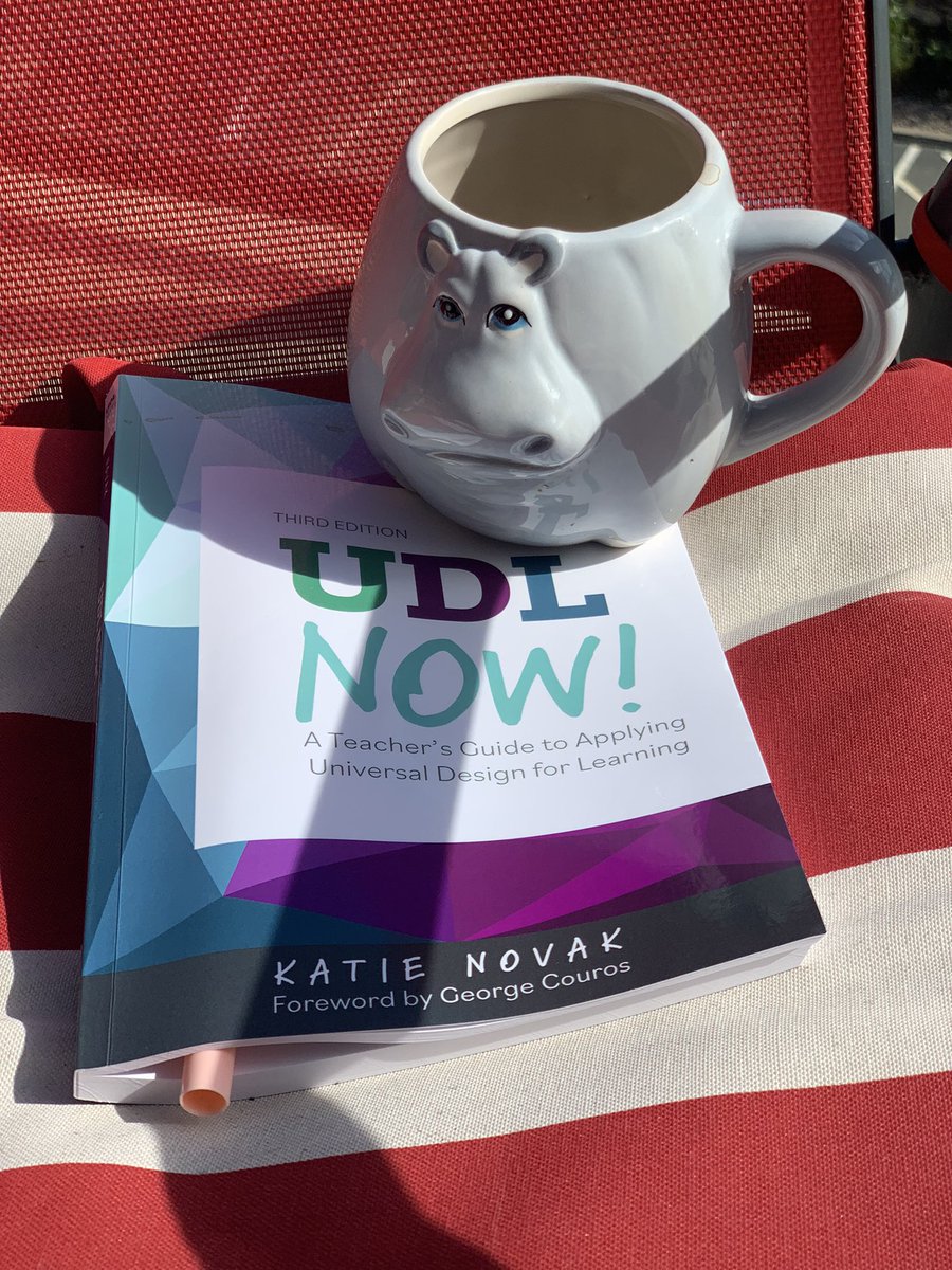 Beautiful morning for coffee on the deck with a great read @KatieNovakUDL #udlnow @RockyElementary