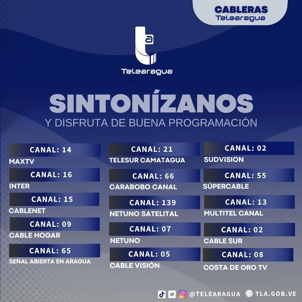 SUPRARAGUA_'s tweet photo. ¿Por dónde lo ves? Te mostramos la lista de canales y emisoras aliadas dónde puedes disfrutar del programa N°5 "Yo Soy Aragua" con nuestra Gobernadora @Soykarinacarpio 

¡Lo Mejor Está Por Venir!

#AraguaEsHumanidad https://t.co/RnHoTCZlxu