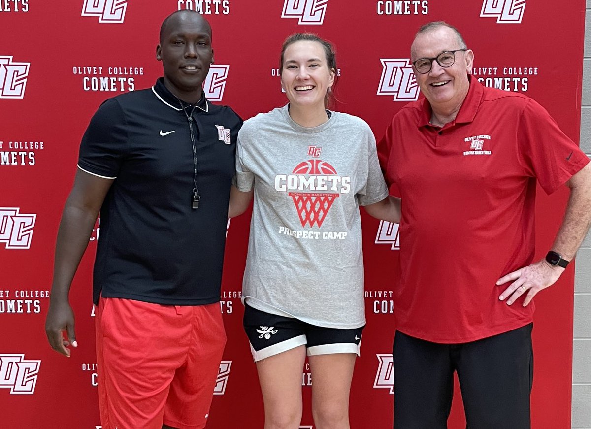 Thank you to @olivet_wbb, <a href="/coachsabiiti/">Peter Sabiiti</a> and @CoachRayKimball for the invitation to the prospect camp they held yesterday. I’m honored to be invited back to join you in a campus tour. Thank you for the experience and good luck on your upcoming season!