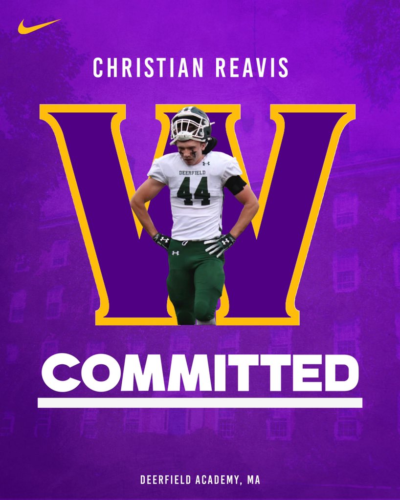 Christianreavi7's tweet photo. After a lot of thought and consideration I am excited to announce that I am committing to the admissions process at Williams College. I just want to take the time to thank my family, coaches, and friends for always supporting me. https://t.co/MgfACs4wPt