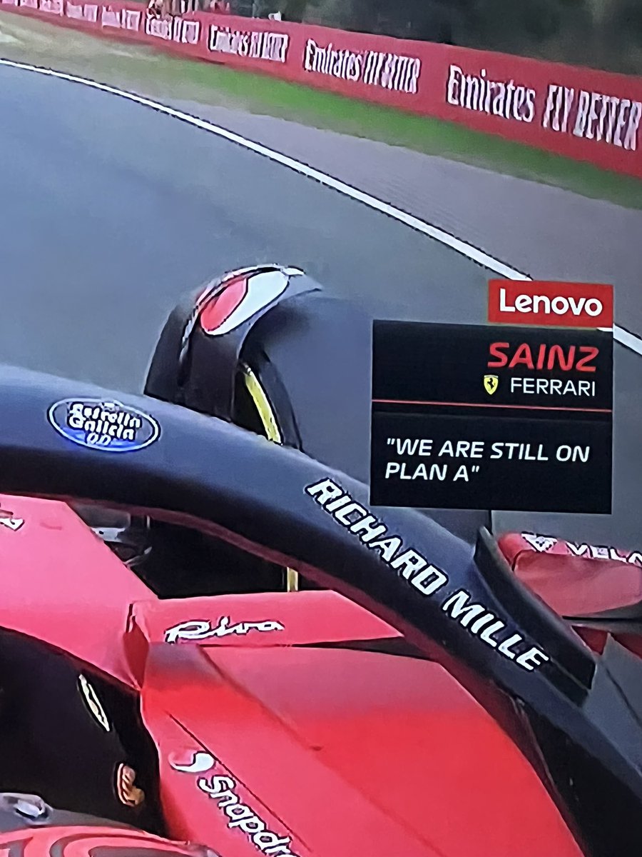 curious1kat's tweet photo. “Unbelievably, Ferrari on plan A” #DutchGrandPrix #Ferrari https://t.co/6tbRbFASbM
