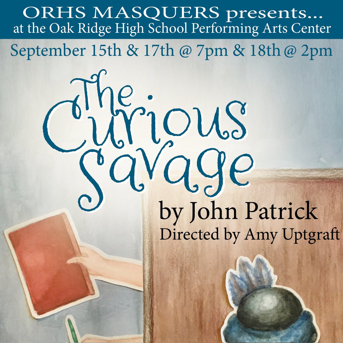 MasquersORHS's tweet photo. ORHS Masquers presents The Curious Savage! Shows are on September 15, 17 &amp; 18!! Purchase cash sale tickets at the ORHS Box Office by the Auditorium M-F 3-6pm. To purchase online:  https://t.co/P4a8c6QeZY for more show information visit our website: https://t.co/f5f1hUGefg https://t.co/NTYl9HVDJZ