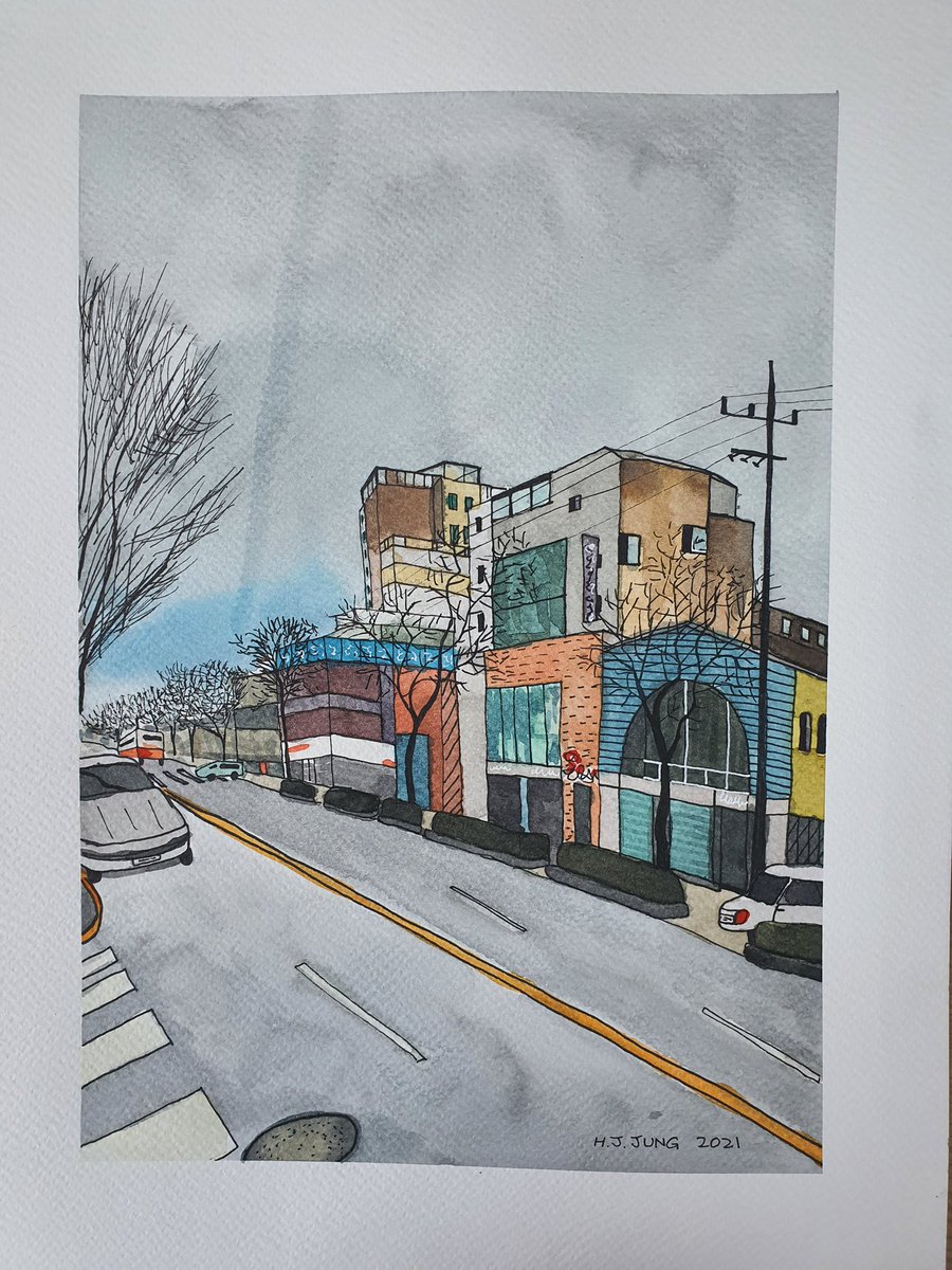 Hyunjiny's tweet photo. 익산 Iksan 

#수채화 #드로잉 #펜스케치 #도시풍경 #익산 #Pensketch #pendrawing #watercolor #iksancity #southkorea https://t.co/IcOzuSplxW