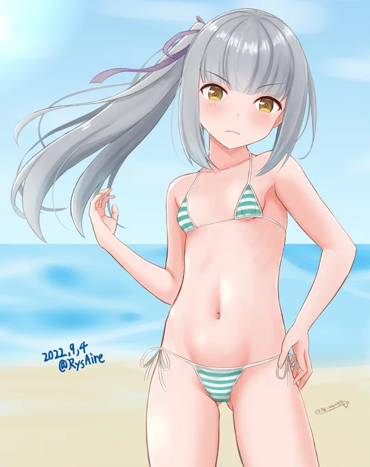 クズ専用水着 #艦これ #艦隊これくしょん #霞(艦隊これくしょん) #霞 https://t.co/CkmNwiHLOi 
