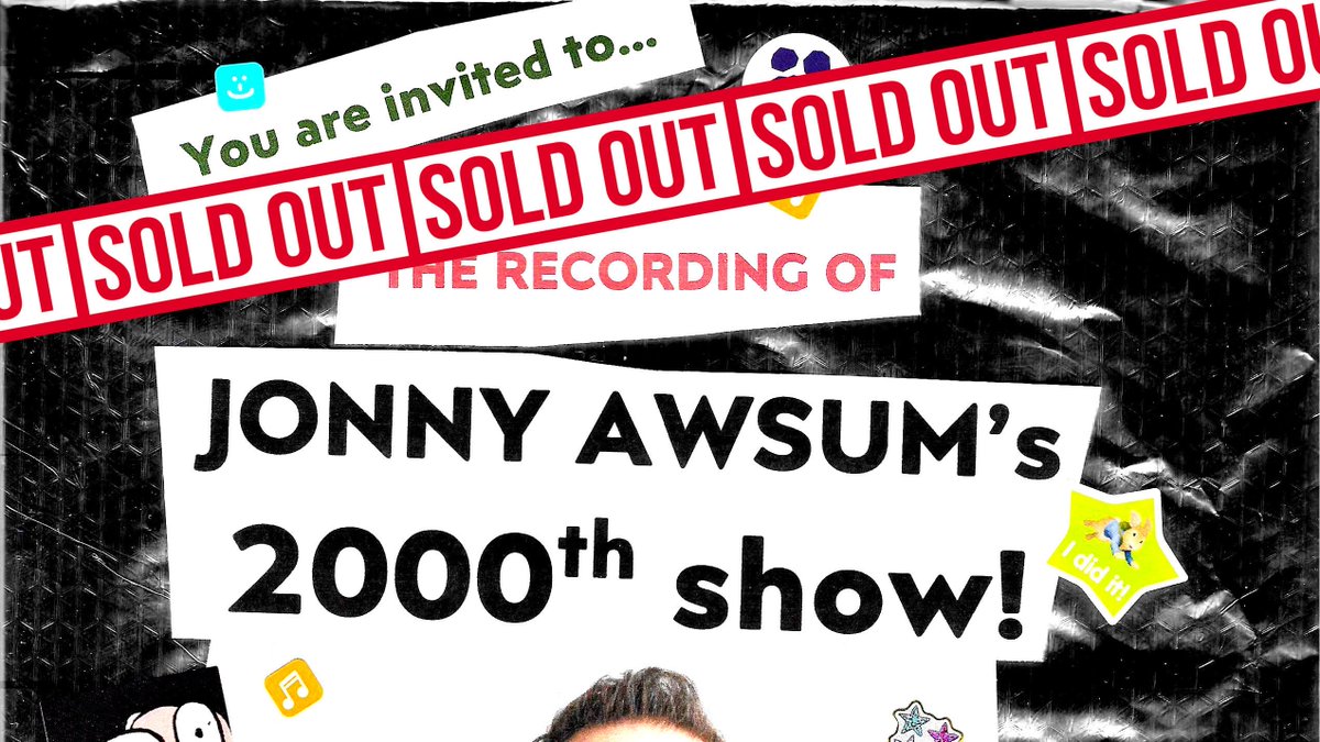 jonnyawsum's tweet photo. Well looky here :) BIG thanks to everyone who bagged a ticket, this will surely ROCK! #show2000 https://t.co/NQ5HyDkIic