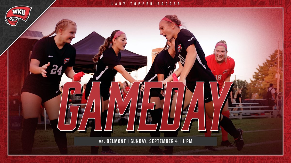WKU_Soccer's tweet photo. Come spend your Sunday afternoon with us! 

🆚 Belmont
📍 WKU Soccer Complex
⏰ 1 PM
🎟 FREE!
💻 https://t.co/SwGEDYhBnx
📊 https://t.co/da6OdVQfG3 https://t.co/qhzlFvurme