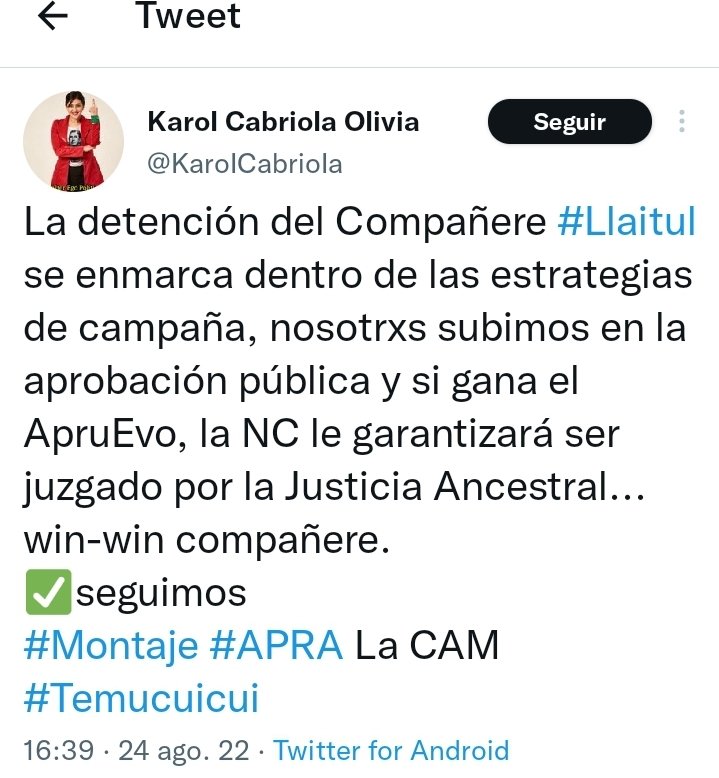 pamxto's tweet photo. Con mayor razón voto RECHAZO... https://t.co/kR7Di0Flci