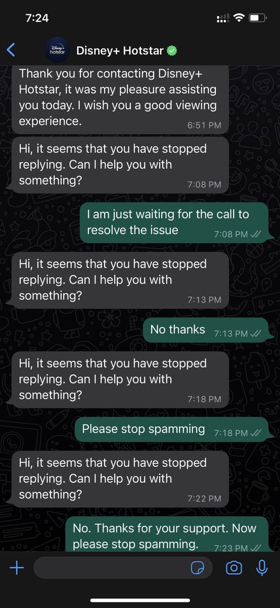 praveen_tech's tweet photo. Please stop spamming ⁦@hotstar_helps⁩ #hotstar https://t.co/rlcqD4Sv6f
