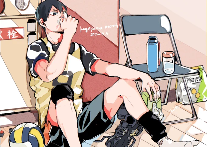 顔面レシーブ#kageyama_month 