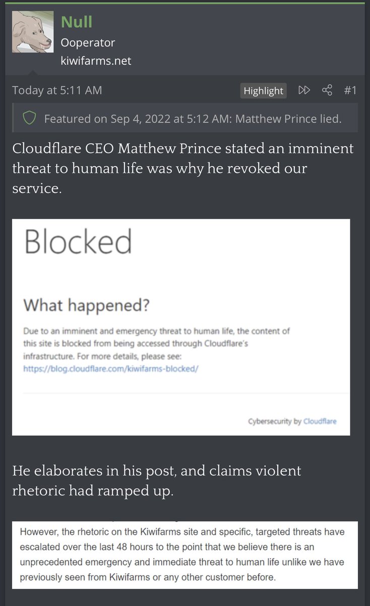 RT @realism_fan: Cloudflare CEO lied.

Null’s response to the latest drama: https://t.co/9HSRldhL7q