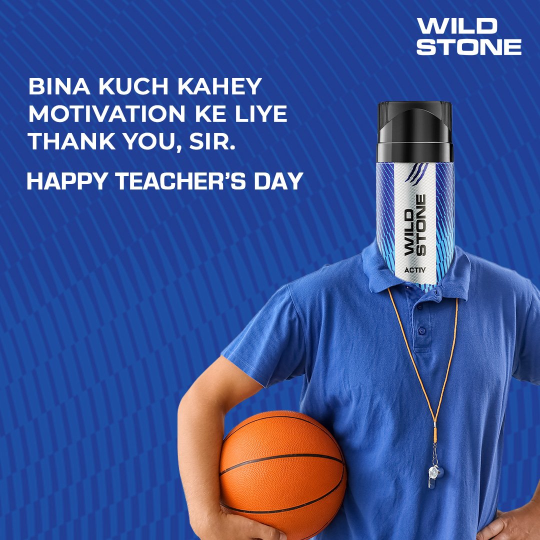WildStoneIndia's tweet photo. The one who taught us the value of being physically Active. Share your P.T. period memories in the comments with us.

#teachersday #teachers #5thseptember #teachersday2022 #happyteachersday #wildstone #fragrance #deodorant #mensgrooming #wildstoneactiv #ACTIVMen https://t.co/n9KInc5PMg