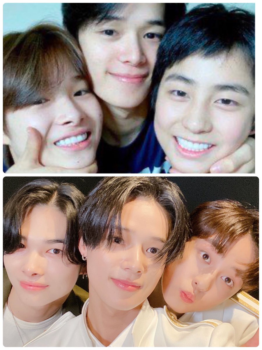 popo_ENHYPEN's tweet photo. 2年待ったよ！このショット😭✨
あの時と並びも同じ🥺
みんないい顔してるね…
本当におめでとう🎉

この友情は永遠！！だよね🥹❤️
泣く😭

#NI_KI #K #TA_KI https://t.co/hVpduKK9rF