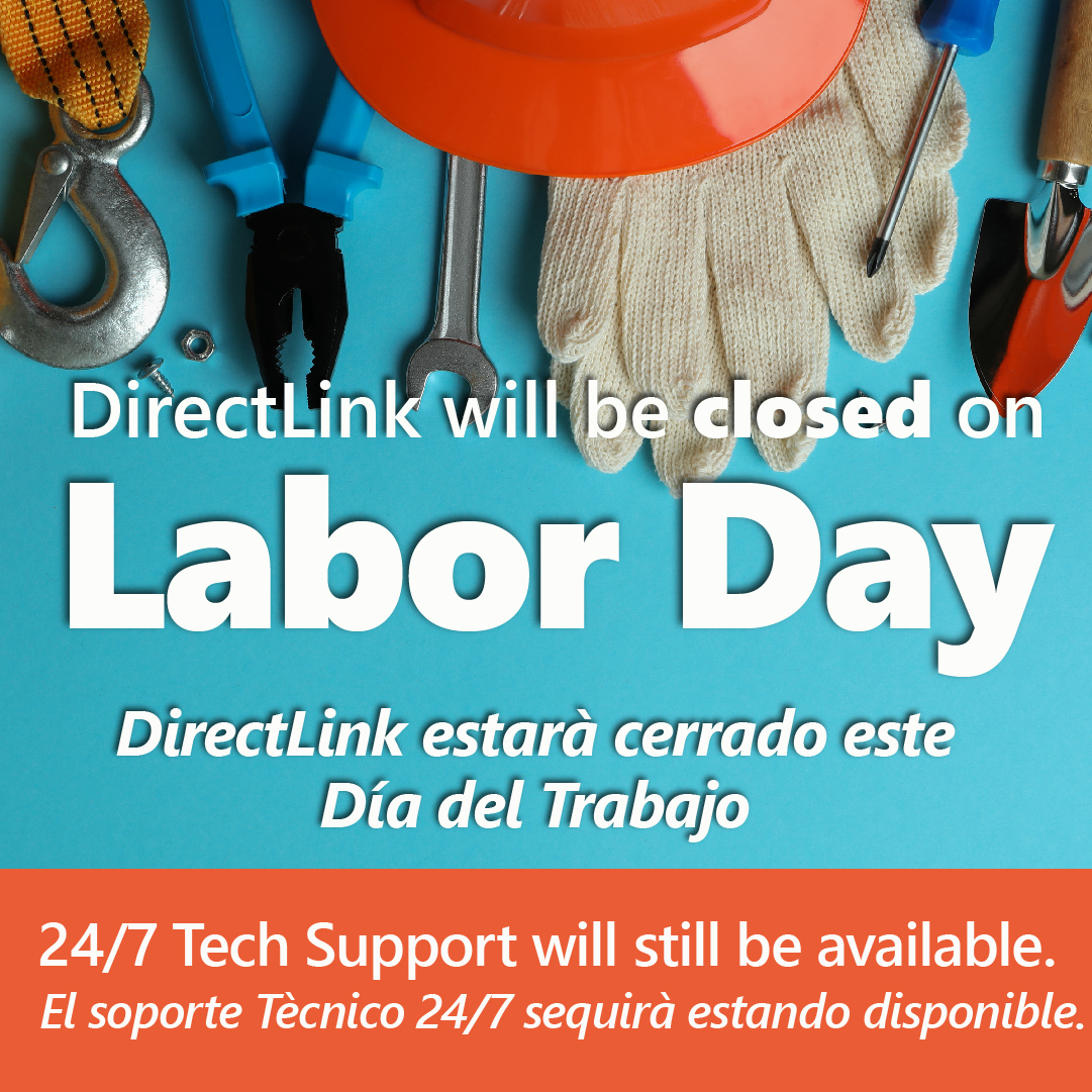 DirectLinkCoop's tweet photo. The DirectLink offices will be closed on Monday, Sept. 5 in observance of Labor Day. 24/7 Tech Support is still available at 503.266.8111 in Canby or 503.845.2291 in Mt. Angel. https://t.co/nIGQVnz0zh