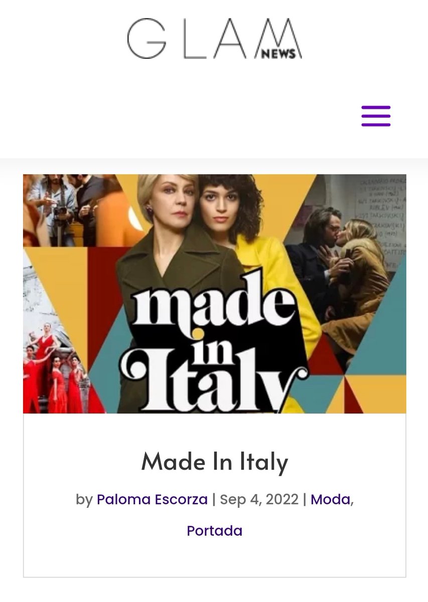 CodigoGlam's tweet photo. Descubre #MadeInItaly el secreto de moda mejor guardado de @HBO 

https://t.co/G8W2vrT4nt https://t.co/wr35O1yNWA