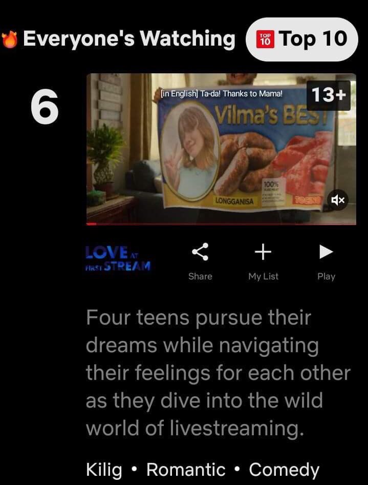 KaoMiahOFC's tweet photo. #LoveAtFirstStream is now trending 2nd spot in the Top 10 Movies in the Philippines today &amp; Top 6 overall (includes both movies &amp; series) in the Philippines! 🧡

#KaoMiah
@kaori_oinuma @JordanLisbo @riseartistsph @kumuPH @Netflix_PH @micodelrosario @carlchavezc @BonitaMuf https://t.co/rbxmQdegNm