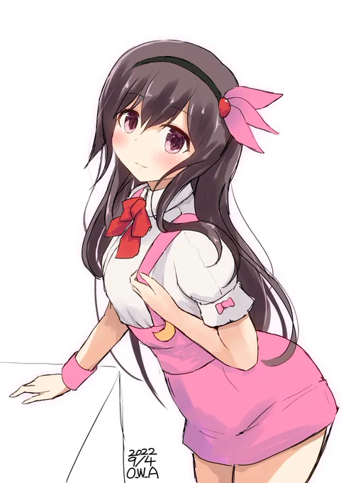 支給された制服が少し小さく感じる如月ちゃん#艦これ版深夜の真剣お絵描き60分一本勝負#艦これ版真剣お絵描き60分一本勝負_20220904 