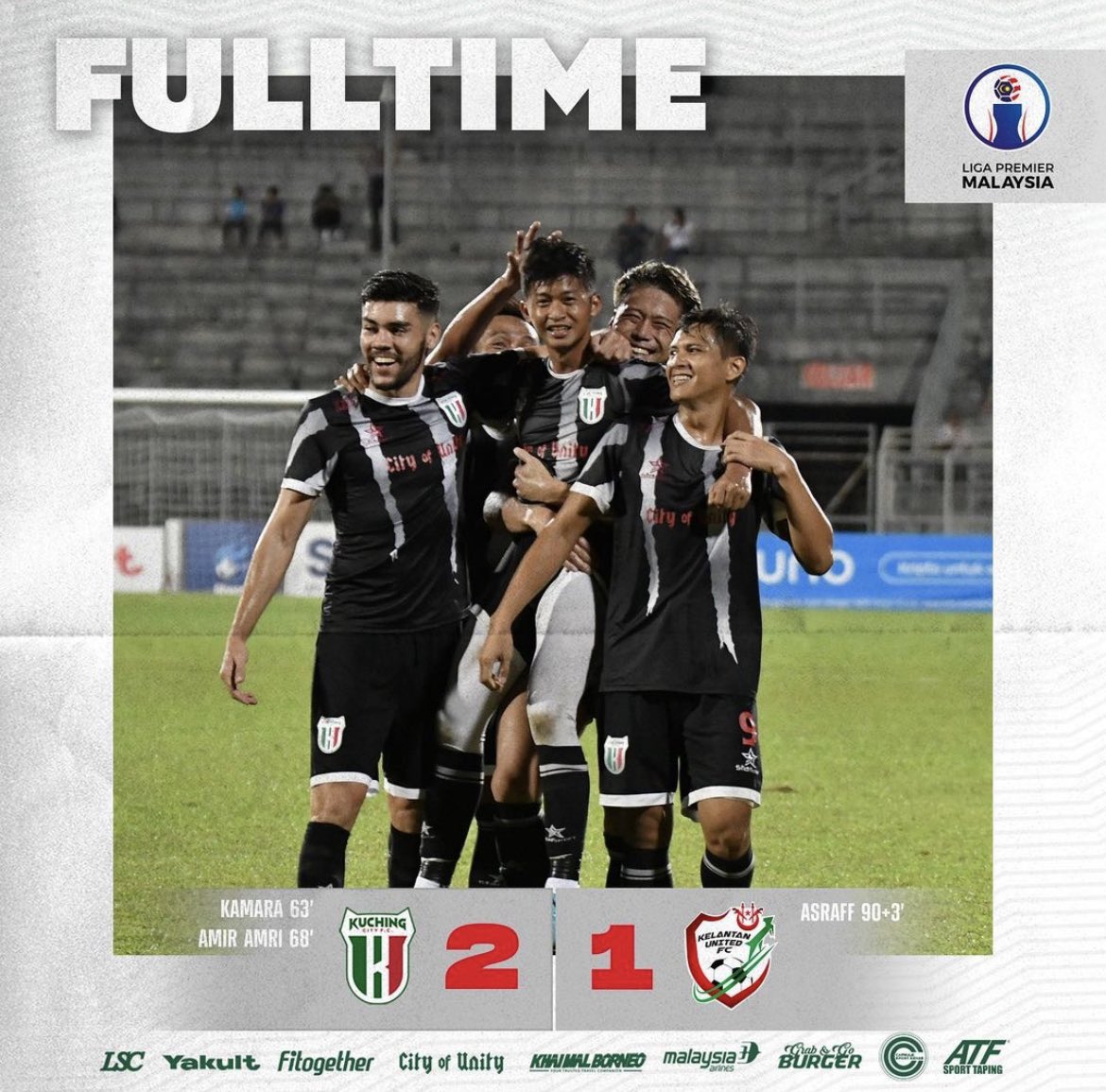 hamariver05281's tweet photo. Kuching City FC🇲🇾 2-1 Kelantan United FC🇲🇾

クチンシティFCは４連勝🎉🎉🎉
クランタンユナイテッドFCは3連勝ならず。。残念

#本山雅志 
#深井脩平 
#谷川由来 https://t.co/gEmiJNroRt