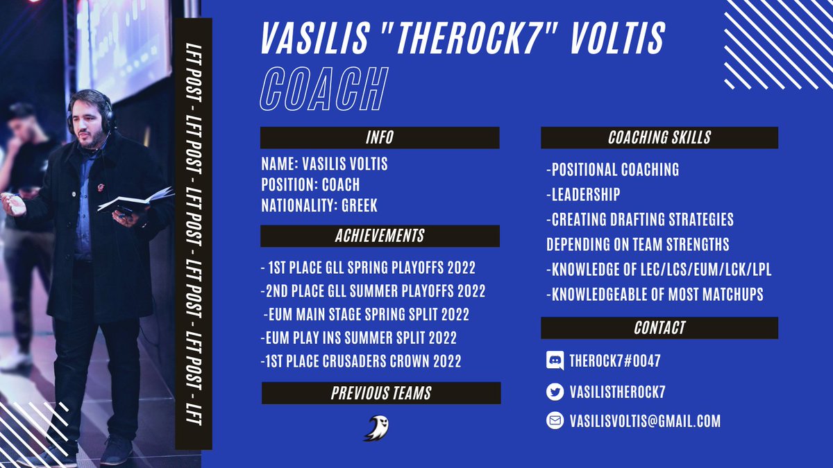 Our EUM run is over and my contract ended as well.

That was my first year as a coach.
I learned and achieved so many things and i'm ready for more next year.

I am looking for a new team, mainly for 2023 .
Looking as Head(preferable),Assistant/strategic coach.

Able to relocate.
