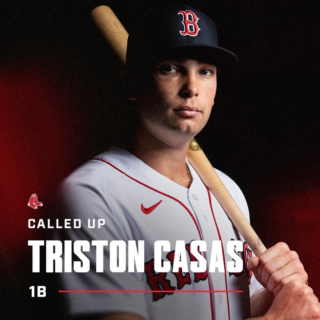 RedSox's tweet photo. Triston Casas, major leaguer. https://t.co/o8YIlMF6za