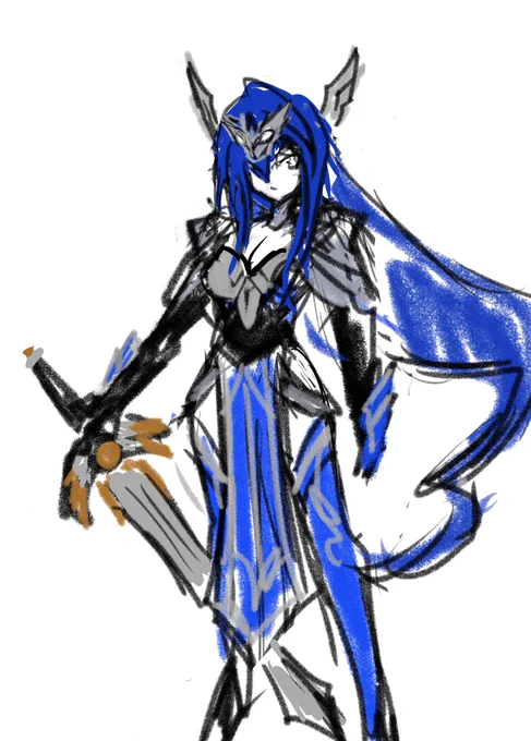 ソノイ擬人化イメージ案何処となくギリシャやワルキューレ感意識してみました!#ドンブラザーズ少女 
