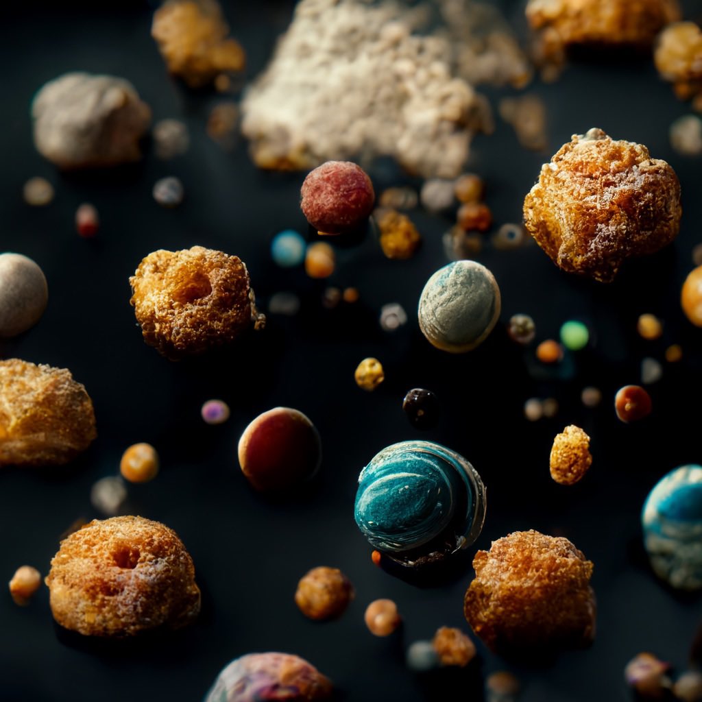 BebblesTuhi1's tweet photo. Taking a bite of the universe #midjourney #universalart https://t.co/ge5Ds0eXe5