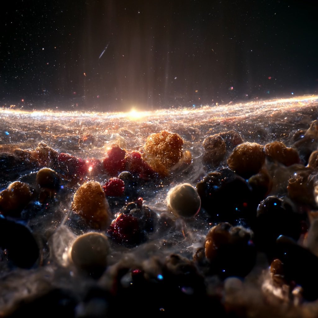 BebblesTuhi1's tweet photo. Taking a bite of the universe #midjourney #universalart https://t.co/ge5Ds0eXe5
