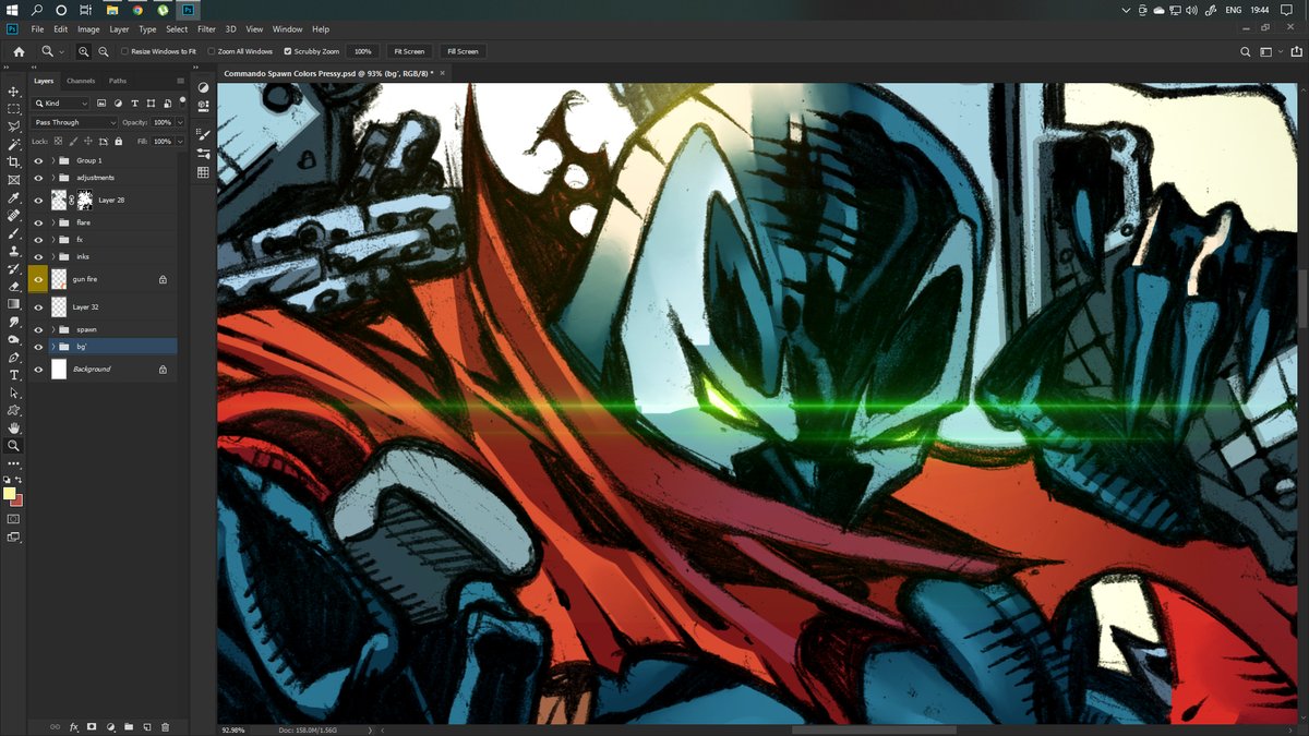 Pressinator's tweet photo. Can't wait to show this off!!
#comicbookcoloring #comicbookcolorist #colors #colorist #spawn #image #commandospawn https://t.co/BXj5IhAGM7