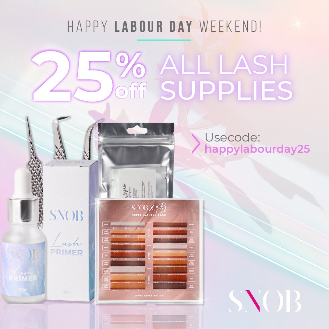 snob_inc_'s tweet photo. HAPPY LABOUR DAY WEEKEND! ☀️GET 25% OFF ALL LASH SUPPLIES!! Use code happylabourday25 at checkout! 🤗
.
.
.
#happylaborday #labourdaysale #3dminklashes #snobinc #eyelashes #eyelashextensions #glamlifebeauty #lashaddict #lashartist #lashboss #lashedout #lashes #lashesonflee https://t.co/ZI28pD9Xhv