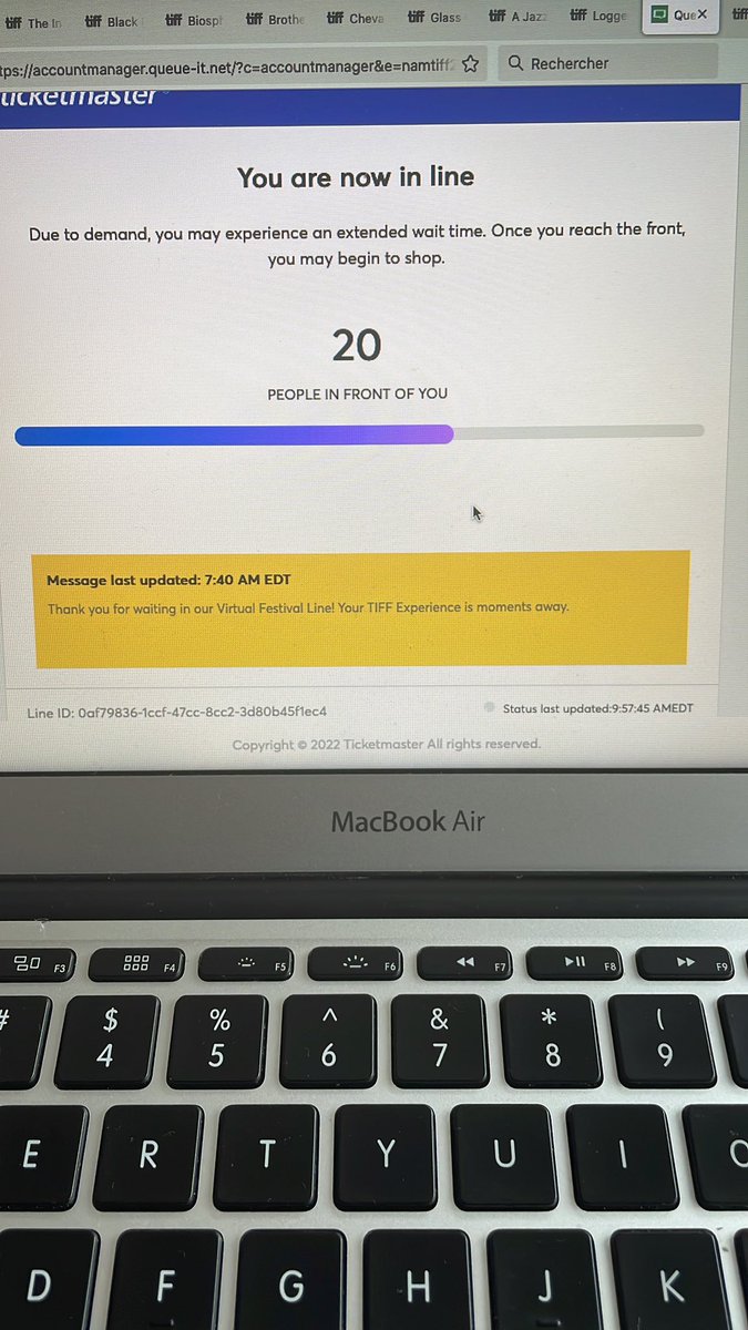 lyllie's tweet photo. @tiff_help I logged in I was online and every movie I would like to see zero tickets how do you handle that? We have to be "privileged" members to be able to see a movie at TIFF. Im really disappointed that I took a membership with you. https://t.co/PqlvdIrRme
