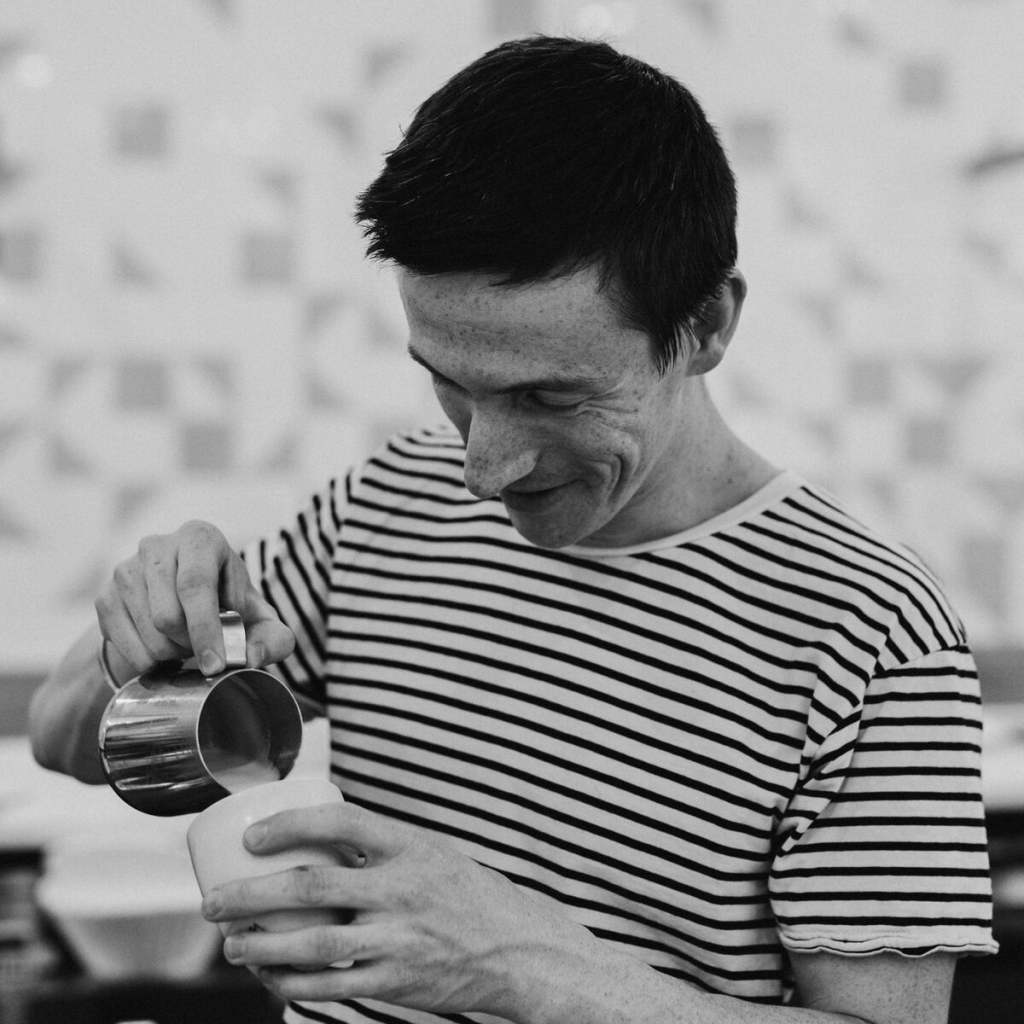 PaulOnCBC's tweet photo. Meet Ben Put - the coffee ace and co-founder of @monogramco in #yyc - is heading to the barista and brewers cup world championships in Melbourne later this month. Tune in now to hear about the incredible detail he puts into a cuppa joe. #coffee https://t.co/SBQd4ObOyv