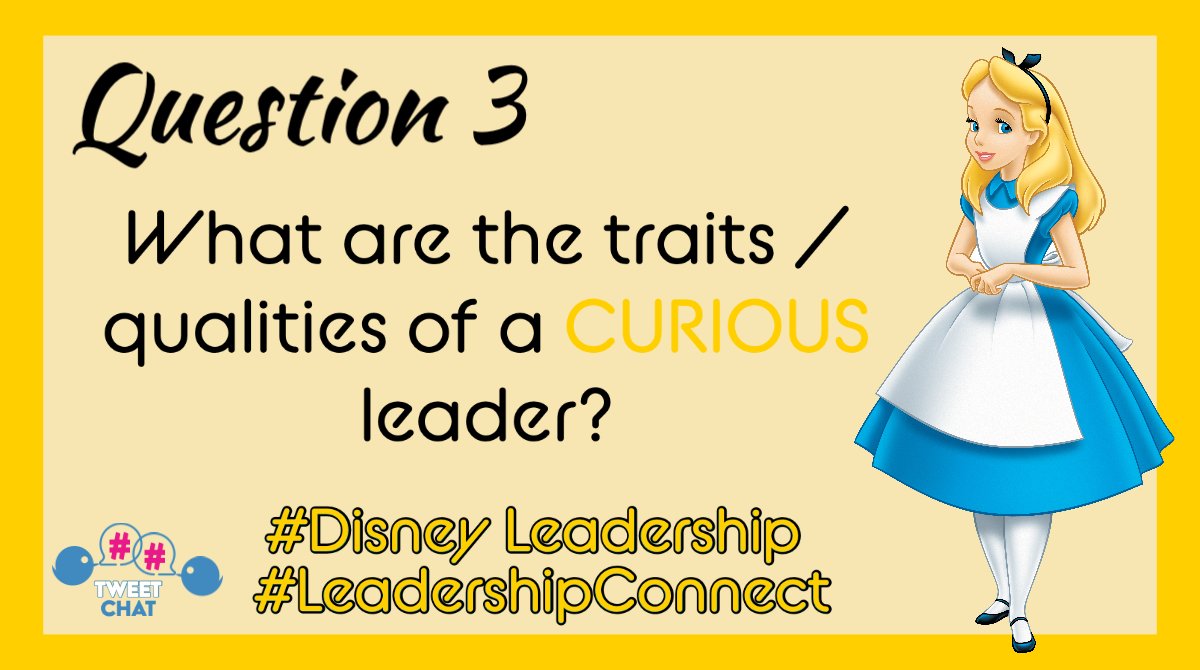 Alice In Wonderland: Be Curious

Curiosity is a leadership Superpower! 

Q3. What are the traits/qualities of a curious leader?

Please include A3 & the hashtag in your replies

#LeadershipConnect
#DisneyLeadership