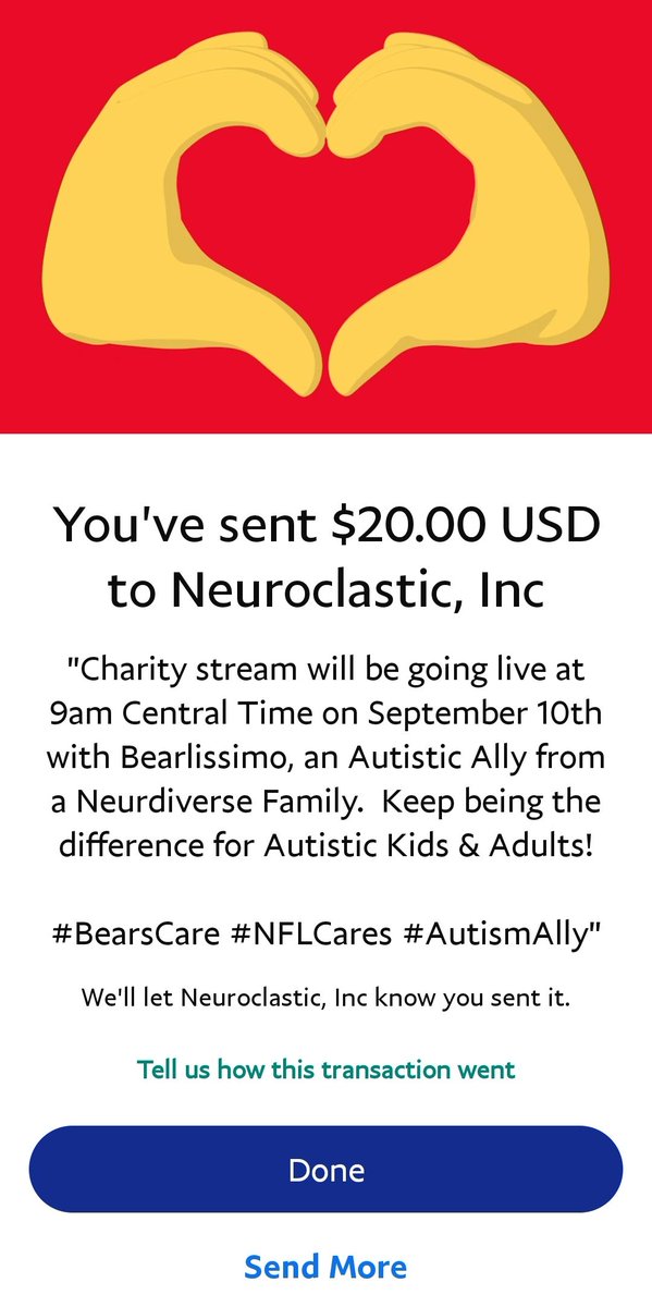 #DaBears fans are the most caring in the #NFL. I'm going live from 9am Central on Sep 10th to support (see picture) <a href="/NeuroClastic/">NeuroClastic #StopTheShock</a> a non-profit Autism Support Org.  They make a big difference to Autistic Kids &amp; Adults to be respected &amp; not abused.

$ to PayPal.me/Neuroclastic