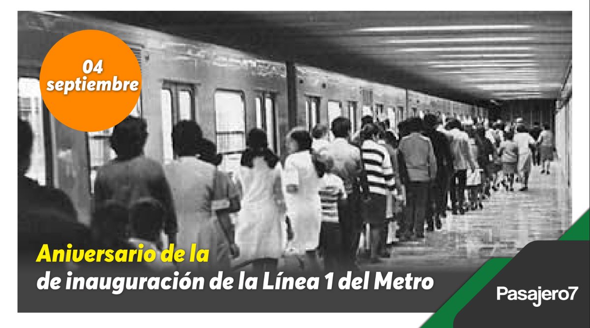 Pasajero7's tweet photo. ¡La Línea 1 del Metro festeja 53 años de mover a millones de historias!
#Aniversario53 #TransporteColectivo #Pasajero7 @MetroCDMX https://t.co/rwoBIbE3yI