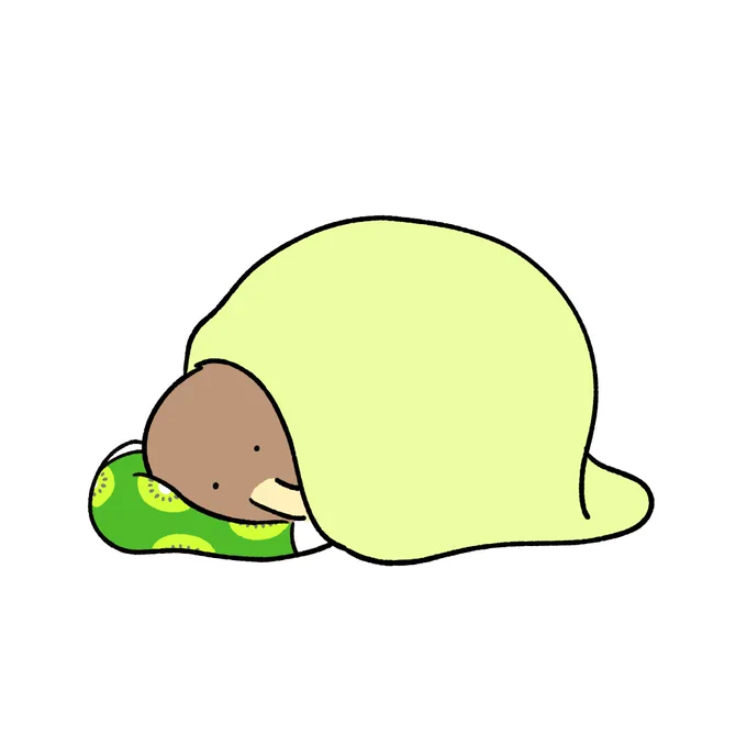 昼寝しすぎて眠れないキーウィ 