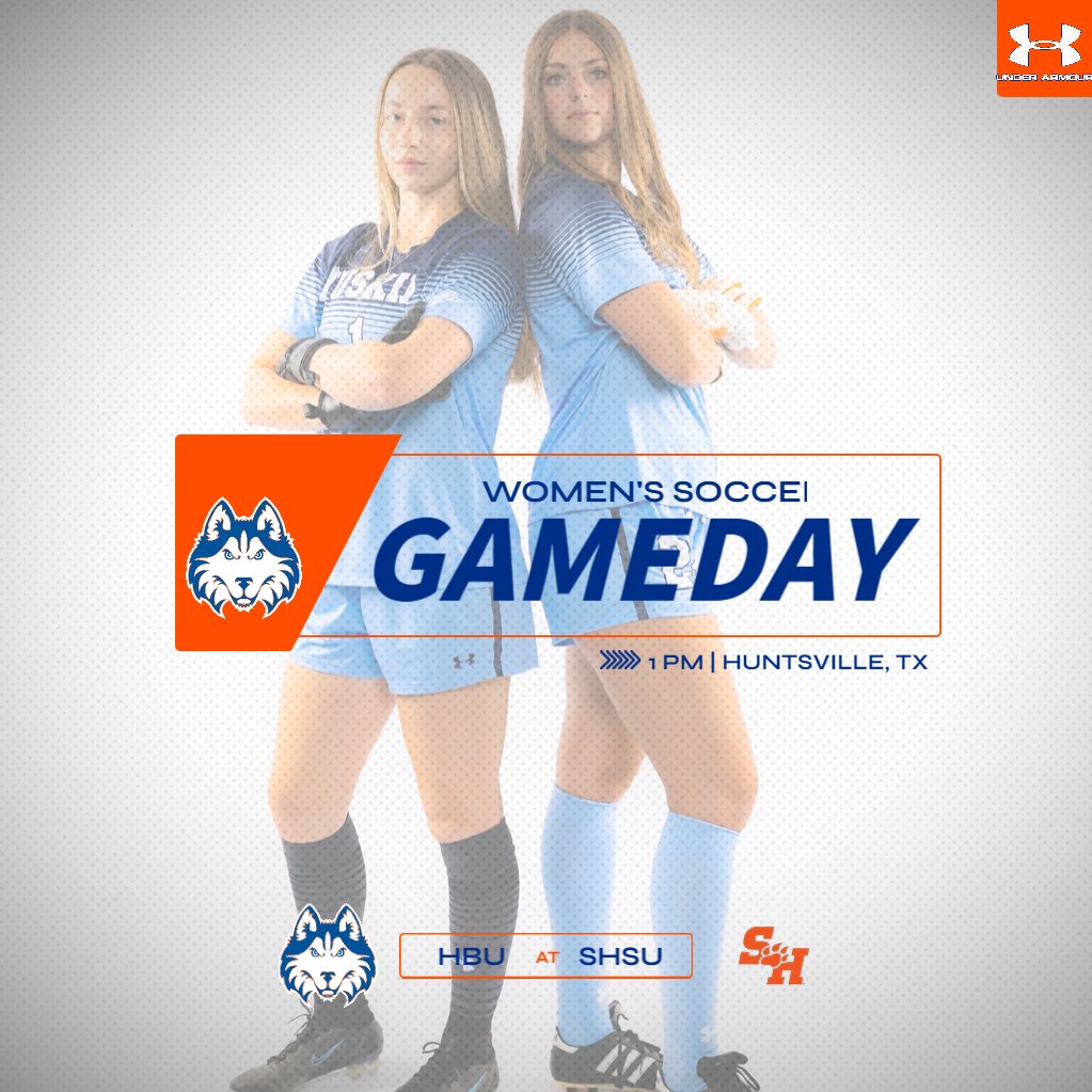 It's Gameday! @HBUWSoccer heads up I-45 to take on former SLC rival Sam Houston this afternoon at 1 pm in Huntsville! #DawgsUp