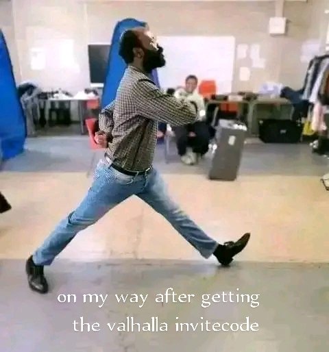 wisdom2048's tweet photo. #invitecodepls @joinvalhalla
I am with you guys valhalla and 120% believe in you
I also believe you note true lovers like meπππ
Send me the invite codeβ₯οΈβ₯οΈβ₯οΈβ₯οΈ https://t.co/S2Io1NCxw4