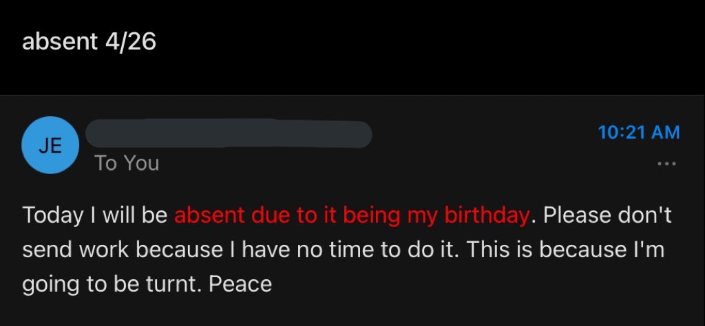 ChanFromPG's tweet photo. I gave my students an assignment where had to practice sending me and proper email. These are my top two 😂 https://t.co/UAiXDGbQqx