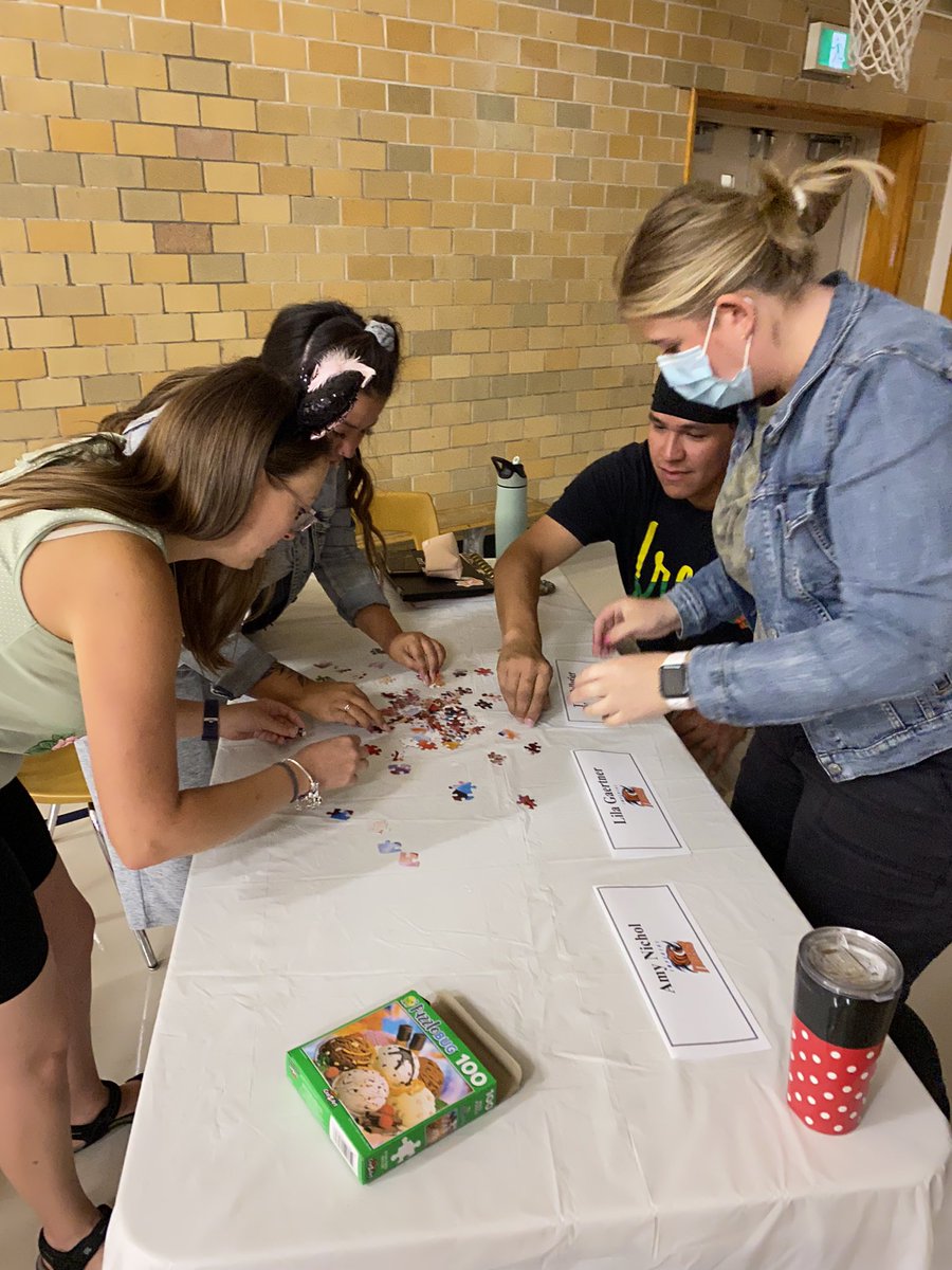 LisaKowalyshyn's tweet photo. This week I was fortunate to witness our staff building relationships, connecting again after two months apart and having some fun while collaborating. #lovemystaff #ALittleCompetitive #somanylaughs #ImperialTigers https://t.co/ajZivfqrV3