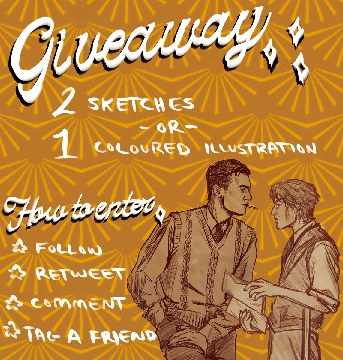 ✨Giveaway / Art Raffle✨ 

I’ve reached 1800 and I wanted to thank you all so much and I love you guys! 💛💛 

End date to enter : September 19th

Each “how to enter” gives you a +1 to your entry ✨