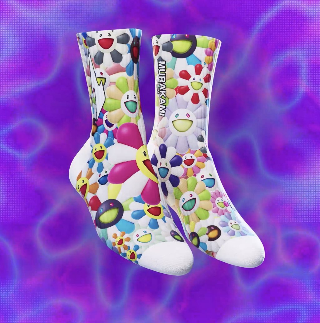NotTheDrPhil's tweet photo. Giving away a pair of these @takashipom @rtfkt socks

Retweet this + be following me 

Winner drawn in ~24 hours

Gl 🍀🍀 https://t.co/ckrVVGLPoz