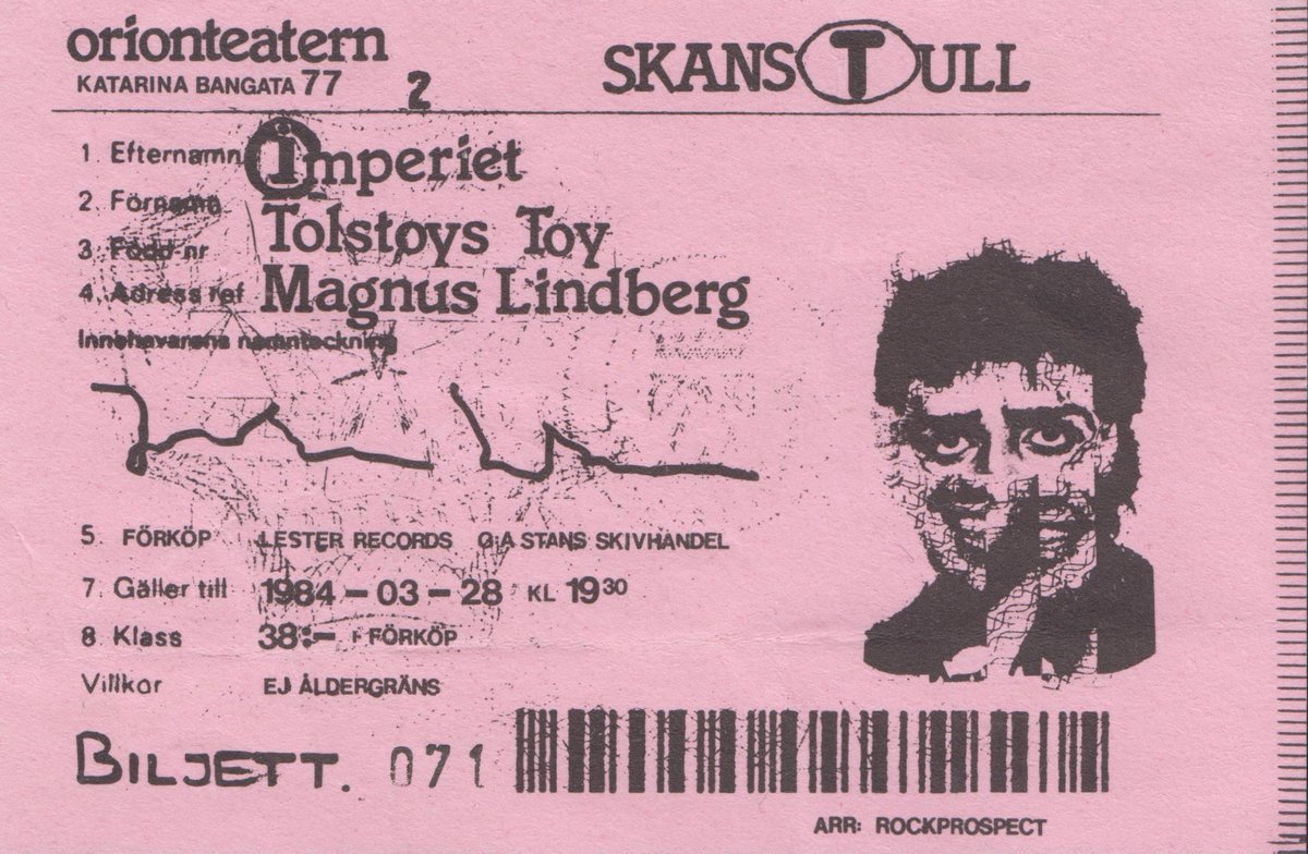 callenet's tweet photo. #konsertbiljetter #imperiet #thastrom #thåström #orionteatern #tolstoystoy #magnuslindberg https://t.co/qNmNl2fiJ8